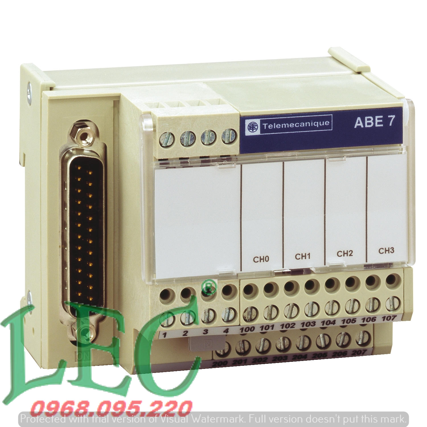Cơ sở phụ kết nối ABE7 - để phân phối 4 kênh analog được bảo vệ