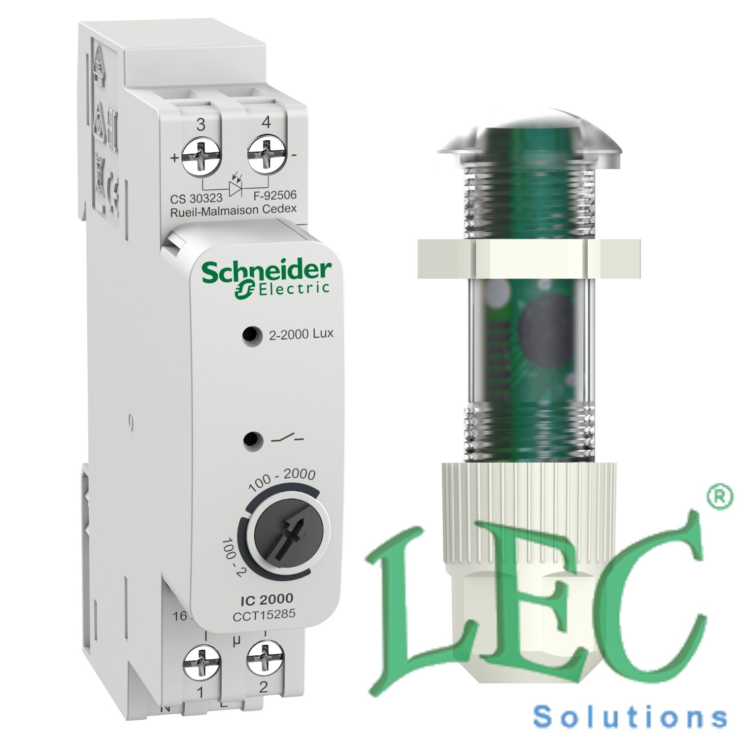Công tắc cảm biến ánh sáng trong nhà Acti9 IC2000 (2 - 2000 lux)