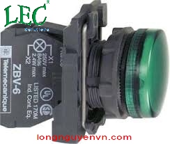 Nút nhấn XB5AVB3 24VDC/AC LED PILOT LIGHT Green